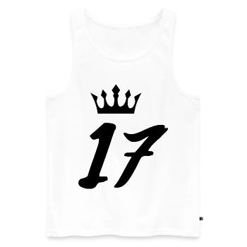 17 Zahl Krone - Männer Premium Bio Tank Top - Weiß - Vorne - Michal (187cm)