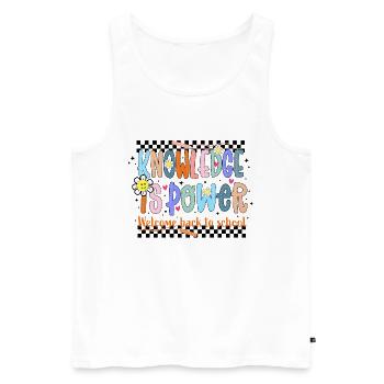 Back to School - Men's Premium Organic Tank Top - white - Front - AI Model Male 178 light (178cm)