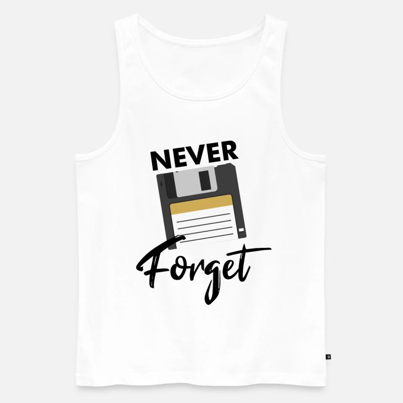 Nerd Nerds Diskette Spruch - Männer Premium Bio Tank Top - Weiß
