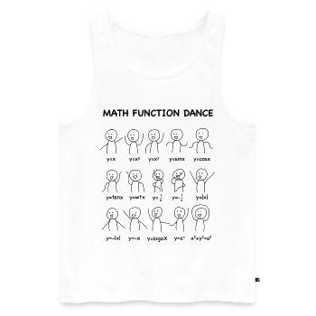 The 'Math Function Dance' (Nerd Shirt) - Men's Premium Organic Tank Top - white - Front - AI Model Male 178 light (178cm)