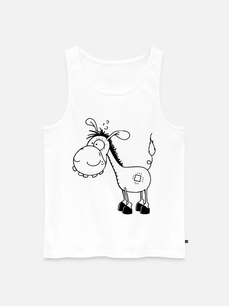 Esel - Langohresel - Eselchen - Männer Premium Bio Tank Top - Weiß