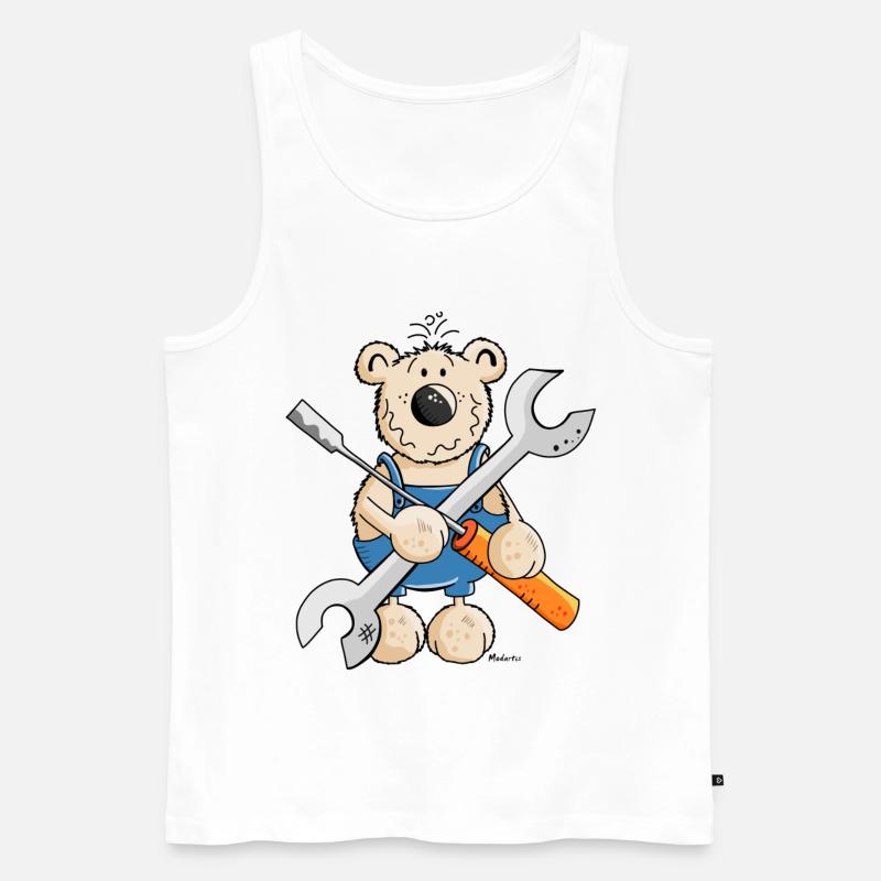 blockedName - Männer Premium Bio Tank Top - Weiß