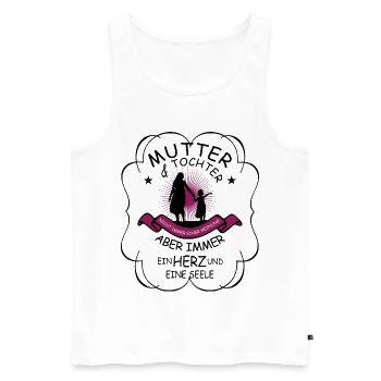 Mutter und Tochter - Männer Premium Bio Tank Top - Weiß - Vorne - Michal (187cm)