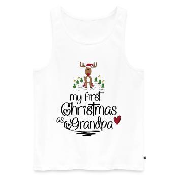 Cadeaux amusants pour grand-père pour Noël - Débardeur bio Premium Homme - blanc - Devant - Michal (187cm)