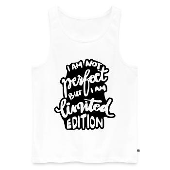 Nicht perfekt, aber ein seltenes Exemplar * - Männer Premium Bio Tank Top - Weiß - Vorne - Michal (187cm)