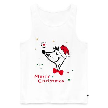 Weihnachten, merry christmas - Männer Premium Bio Tank Top - Weiß - Vorne - Michal (187cm)