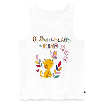 Birthday Girl, Happy Birthday - Men's Premium Organic Tank Top - white - Front - Michal (187cm)