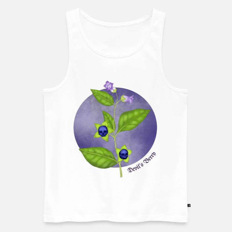 Teufelsbeere - Männer Premium Bio Tank Top - Weiß