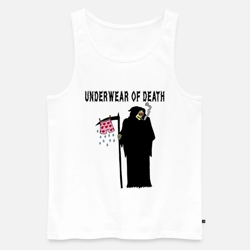 Die Unterhose des Todes - Männer Premium Bio Tank Top - Weiß