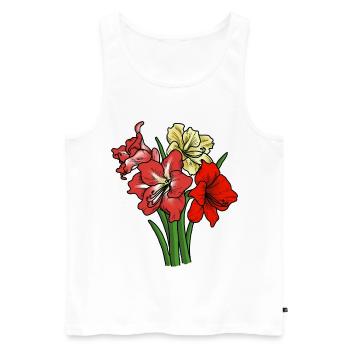 Amaryllis - Men's Premium Organic Tank Top - white - Front - Michal (187cm)