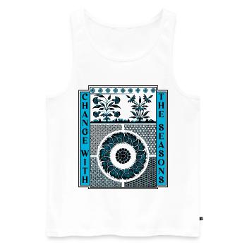 Change With the Seasons Art - Men's Premium Organic Tank Top - white - Front - AI Model Male 178 light (178cm)