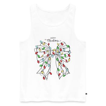 Conception de papillon de lumière de Noël festive - Débardeur bio Premium Homme - blanc - Devant - Michal (187cm)