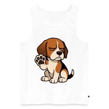 Beagle Beagle owner Beagle owner beagle dog - Men's Premium Organic Tank Top - white - Front - AI Model Male 178 light (178cm)