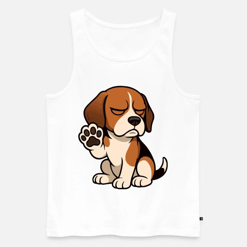 Beagle Beaglebesitzer Beaglehalter beaglehund - Männer Premium Bio Tank Top - Weiß