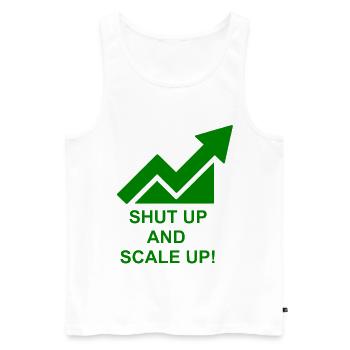 Online Business Motivation - Men's Premium Organic Tank Top - white - Front - AI Model Male 178 light (178cm)