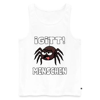Funny yuck! Humans Spider - Men's Premium Organic Tank Top - white - Front - AI Model Male 178 light (178cm)