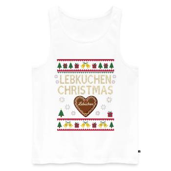Lebkuchen Weihnachten Lustig Geschenk Backen - Männer Premium Bio Tank Top - Weiß - Vorne - Michal (187cm)
