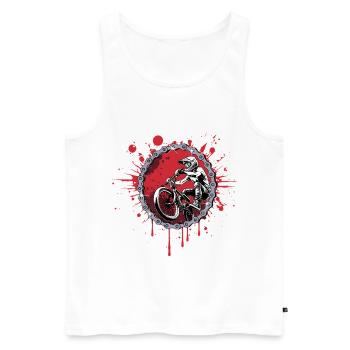 BMX jump through a chain - Men's Premium Organic Tank Top - white - Front - AI Model Male 178 light (178cm)