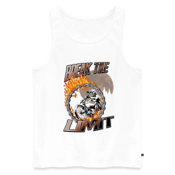 BMX Break the Limit Fire - Débardeur bio Premium Homme - blanc - Devant - AI Model Male 178 light (178cm)