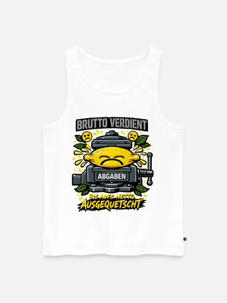 Squeezed to the net - Men's Premium Organic Tank Top - white