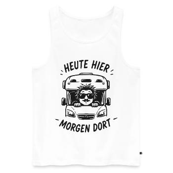 Heute Hier Morgen Dort Truck Grafik - Männer Premium Bio Tank Top - Weiß - Vorne - Michal (187cm)