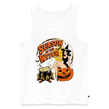 Witch Harvest Night - Men's Premium Organic Tank Top - white - Front - Michal (187cm)