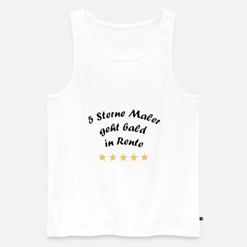 Rentner, Rente, Maler, Spruch - Männer Premium Bio Tank Top - Weiß