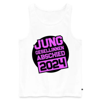 Junggesellinnenabschied Jga 2024 - Männer Premium Bio Tank Top - Weiß - Vorne - Michal (187cm)