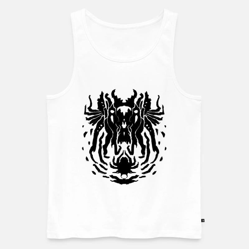 Cthulhu Rorschach Test - Männer Premium Bio Tank Top - Weiß