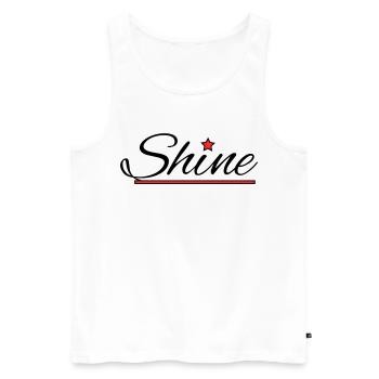 Shine - Men's Premium Organic Tank Top - white - Front - AI Model Male 178 light (178cm)
