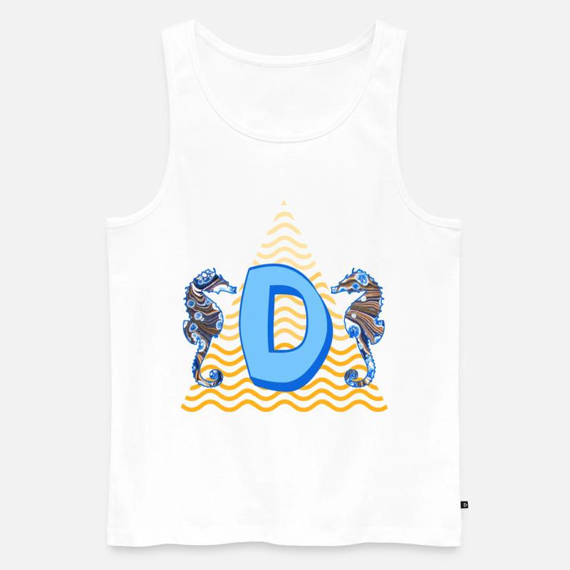 seepferdchen e 262 d - Männer Premium Bio Tank Top - Weiß