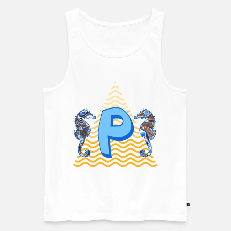 seepferdchen e 262 p - Männer Premium Bio Tank Top - Weiß
