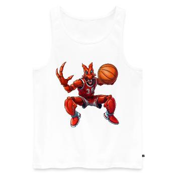 Basketball Hummer - Männer Premium Bio Tank Top - Weiß - Vorne - Michal (187cm)