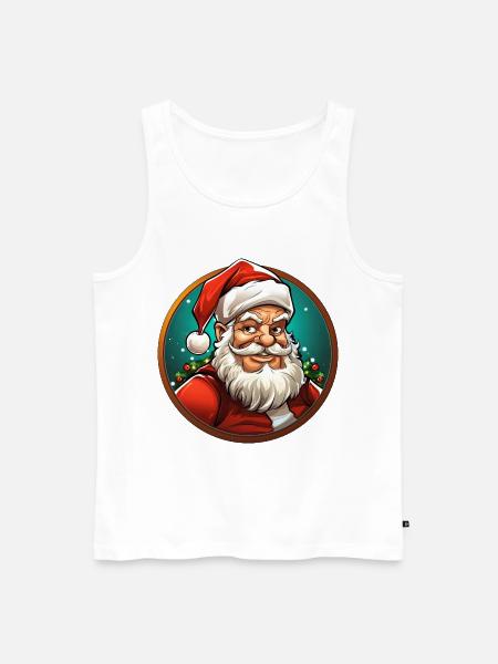 Santa Claus Christmas - Men's Premium Organic Tank Top - white