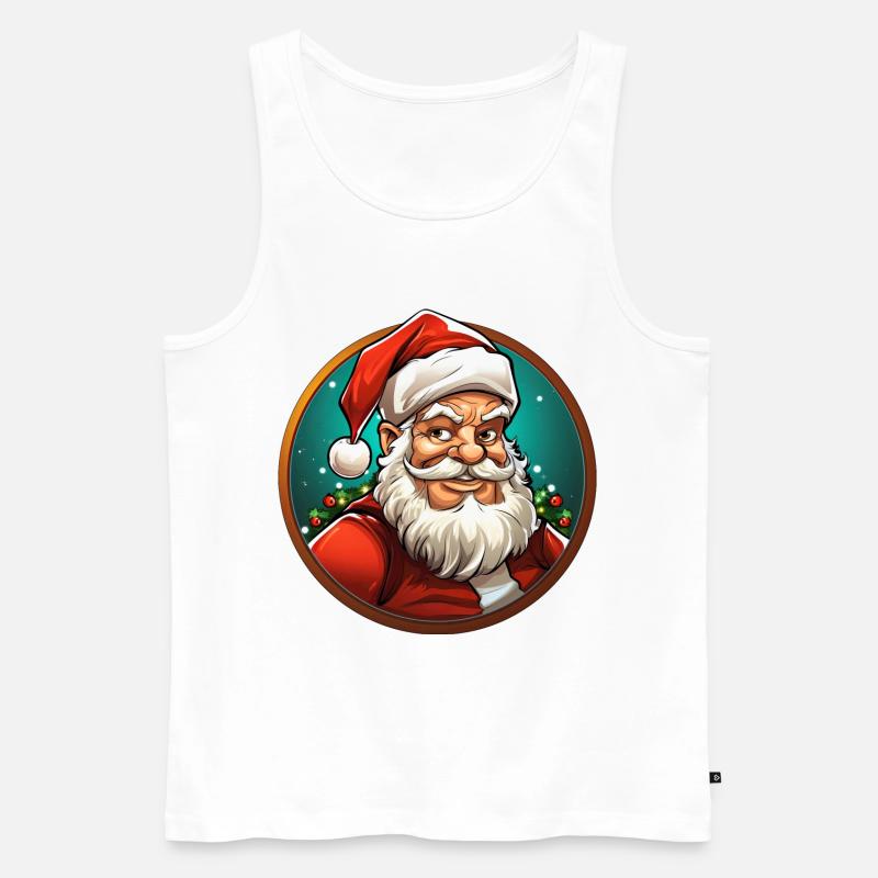 Weihnachtsmann Weihnachten - Männer Premium Bio Tank Top - Weiß