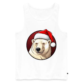 Noël des ours polaires - Débardeur bio Premium Homme - blanc - Devant - Michal (187cm)