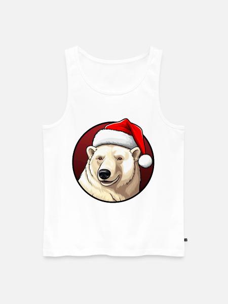 Polar Bears Christmas - Men's Premium Organic Tank Top - white