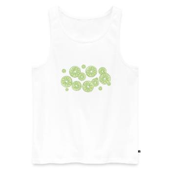 The scent of limes - Men's Premium Organic Tank Top - white - Front - AI Model Male 178 light (178cm)