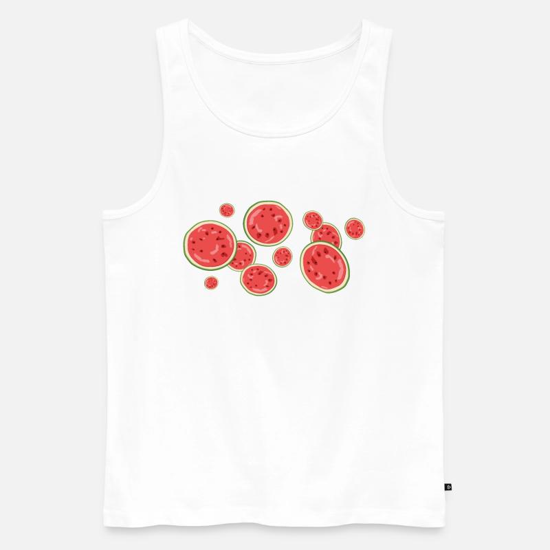 Der Duft der Wassermelone - Männer Premium Bio Tank Top - Weiß