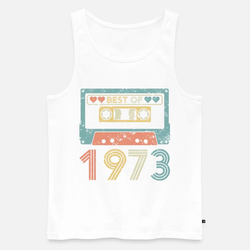 Das Beste von 1973 - Männer Premium Bio Tank Top - Weiß