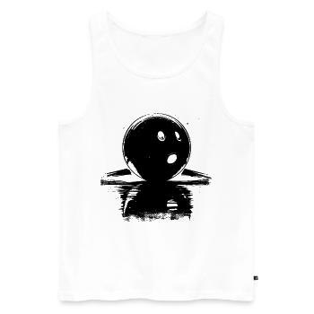 Bowling ball - Men's Premium Organic Tank Top - white - Front - AI Model Male 178 light (178cm)