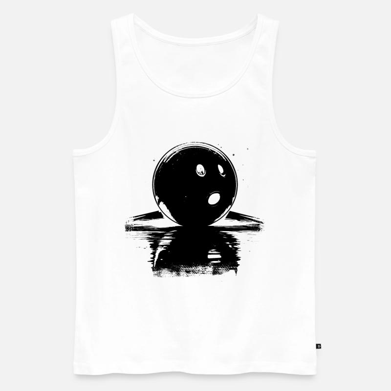 Bowlingkugel - Männer Premium Bio Tank Top - Weiß