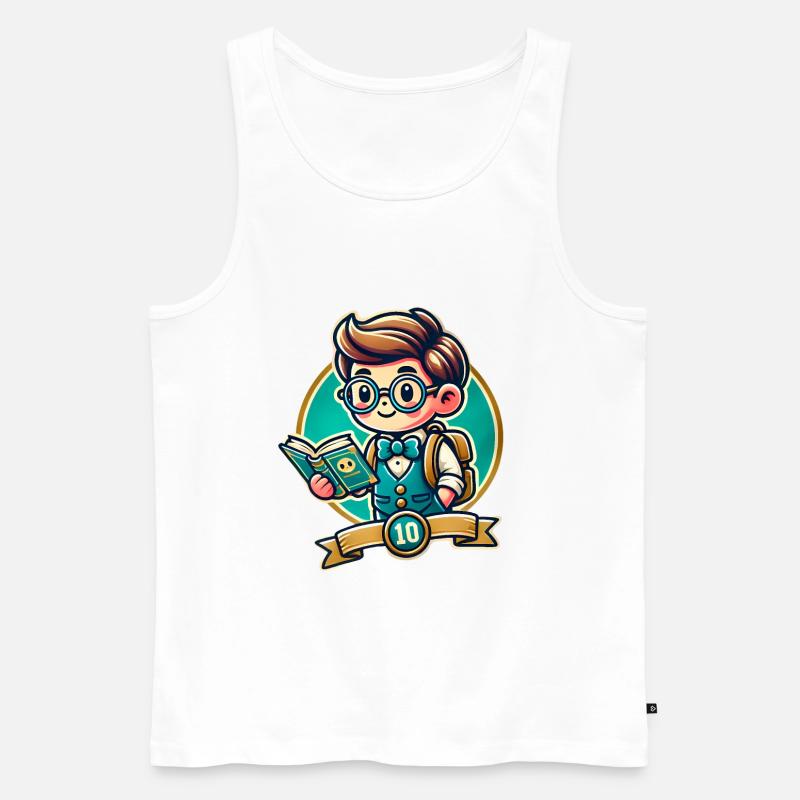 Teach-Modus Ein - Männer Premium Bio Tank Top - Weiß