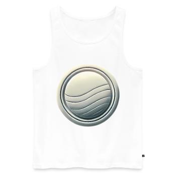 Conception moderne de l’emblème de l’insigne - Débardeur bio Premium Homme - blanc - Devant - Michal (187cm)