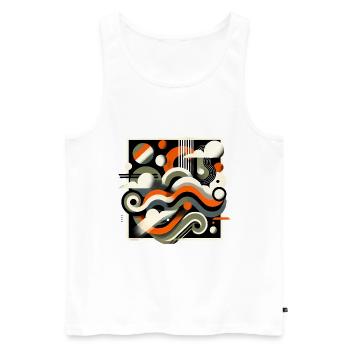 Bold Abstract Art in Vibrant Colors - Men's Premium Organic Tank Top - white - Front - AI Model Male 178 light (178cm)
