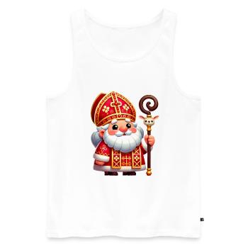 Conception de dessin animé festif de Saint-Nicolas - Débardeur bio Premium Homme - blanc - Devant - Michal (187cm)