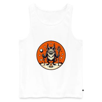 Krampus Nuit Espièglerie Illustration - Débardeur bio Premium Homme - blanc - Devant - AI Model Male 178 light (178cm)