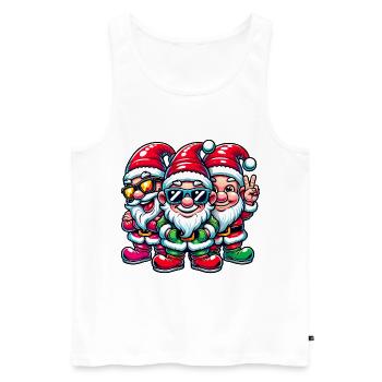 Ill Be Gnome pour la conception de Noël - Débardeur bio Premium Homme - blanc - Devant - Michal (187cm)