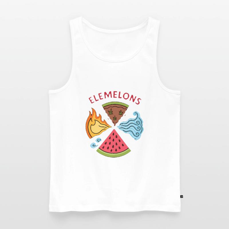 Elemelons Conception élémentaire de pastèque Débardeur bio Premium Homme
