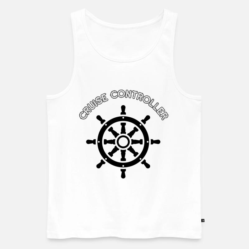 Cruise Controller | Water Command - Men's Premium Organic Tank Top - white